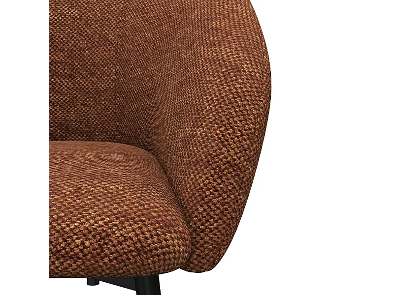 CHLOE-Silla de bar de tela terracota (x2)