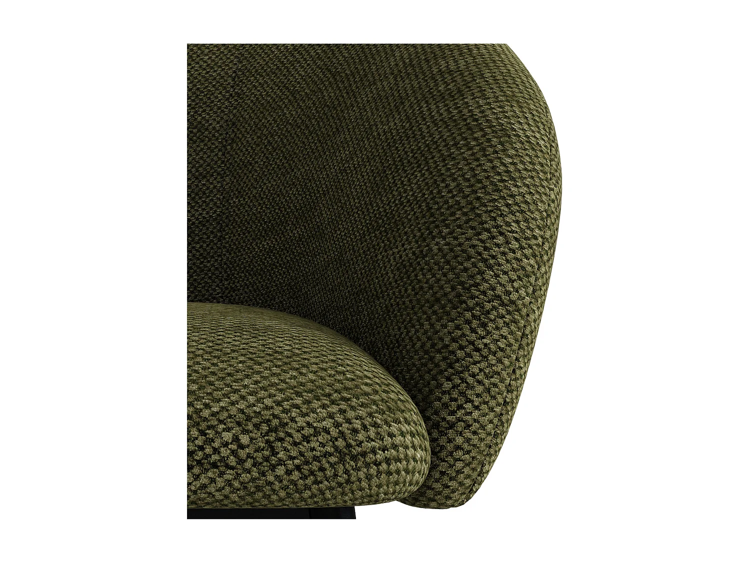 CHLOE-Sedia da bar in tessuto verde (x2)