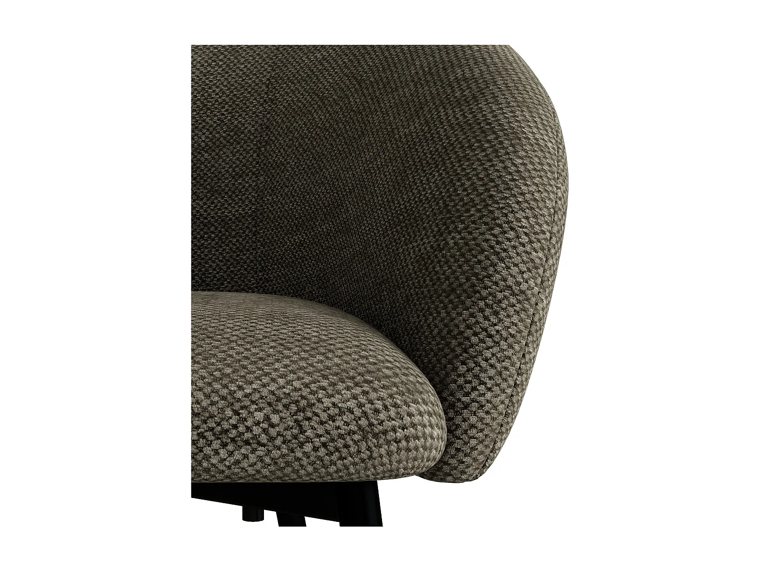 CHLOE-Sedia da bar in tessuto marrone (x2)