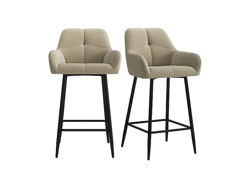 LEA-Silla de bar de tela Cosy Mastic (x2)