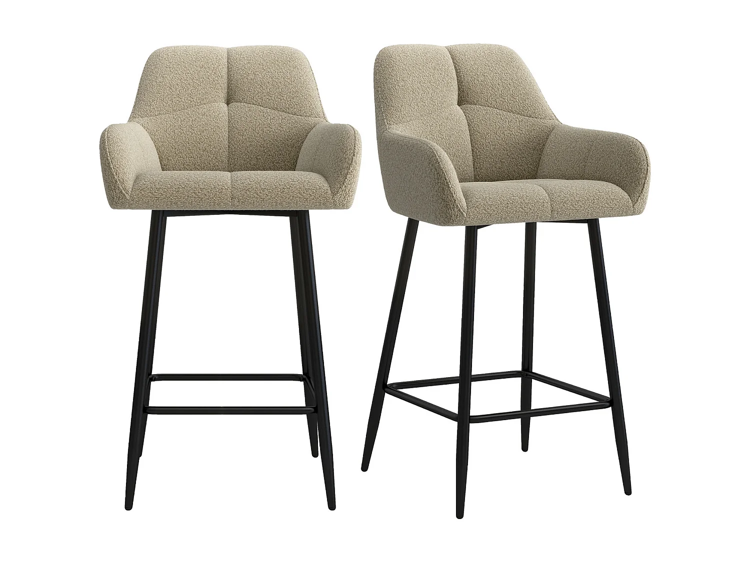 LEA-Poltrona da bar in tessuto Cosy Mastic (x2)