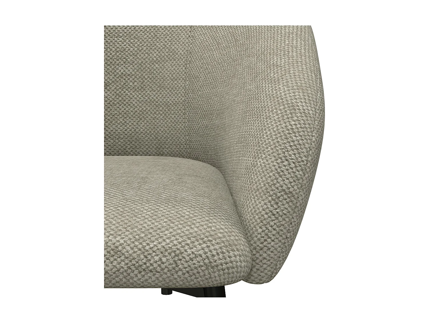 CHLOE-Sedia da bar in tessuto beige (x2)