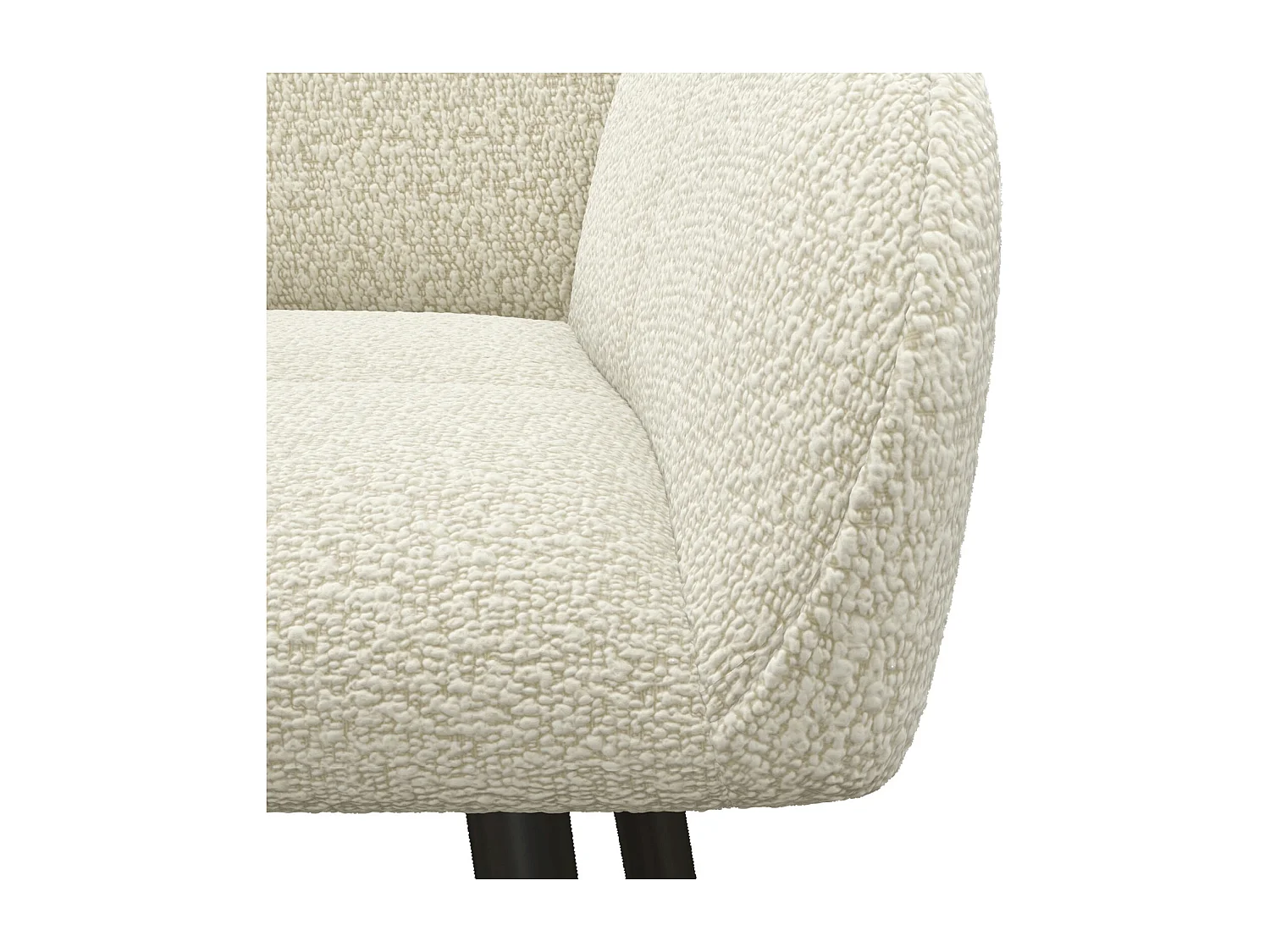 LEA-Poltrona da bar in tessuto Cosy Ecru (x2)