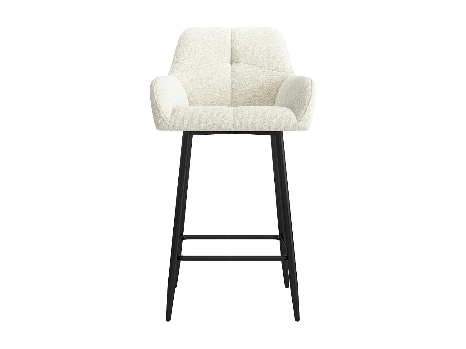 LEA-Poltrona da bar in tessuto Cosy Ecru (x2)