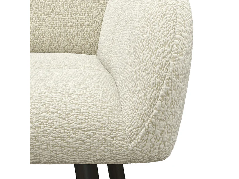 LEA-Poltrona da bar in tessuto Cosy Ecru (x2)