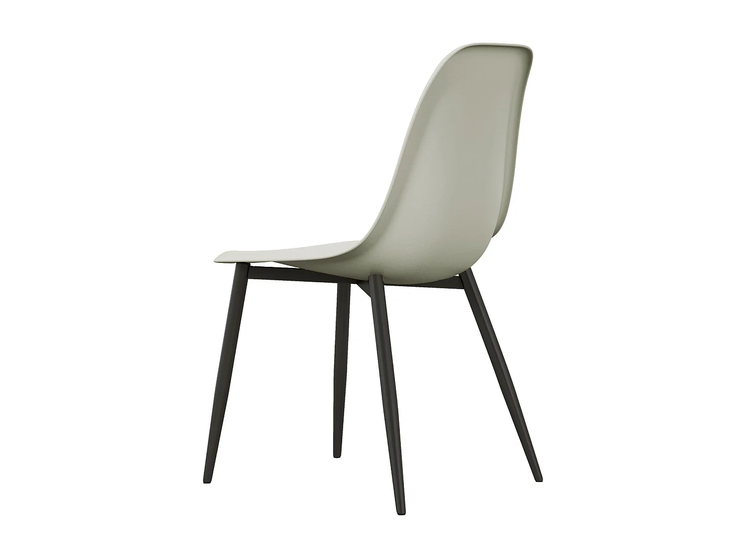 ESTER-Sedia mastice e metallo nero (x4)