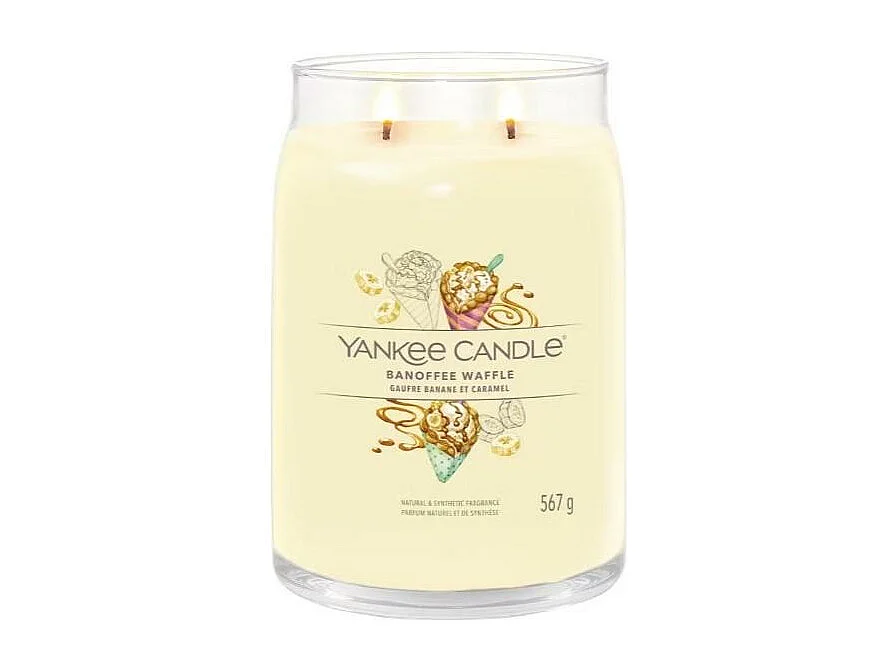 Bougie Gaufre banane caramel grand modèle