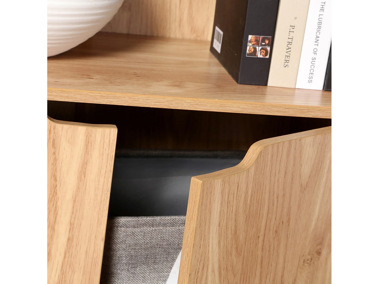 Étagère 3 niveaux et Rangement 2 portes H120 cm - MODU