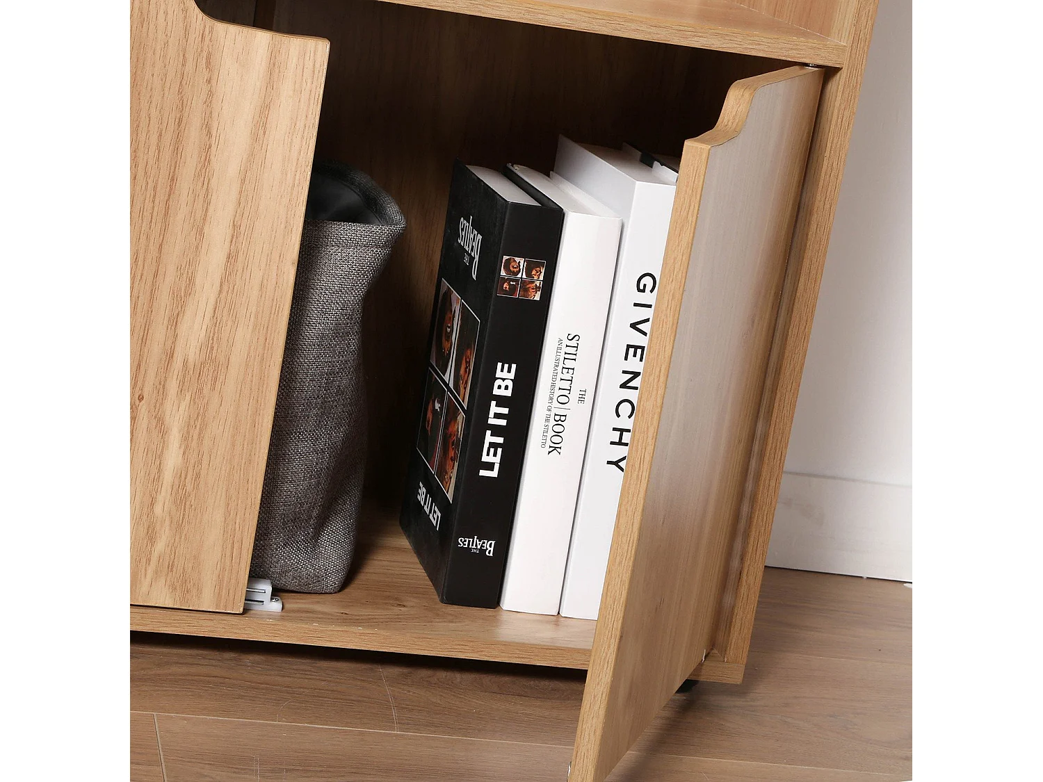 Étagère 3 niveaux et Rangement 2 portes H120 cm - MODU