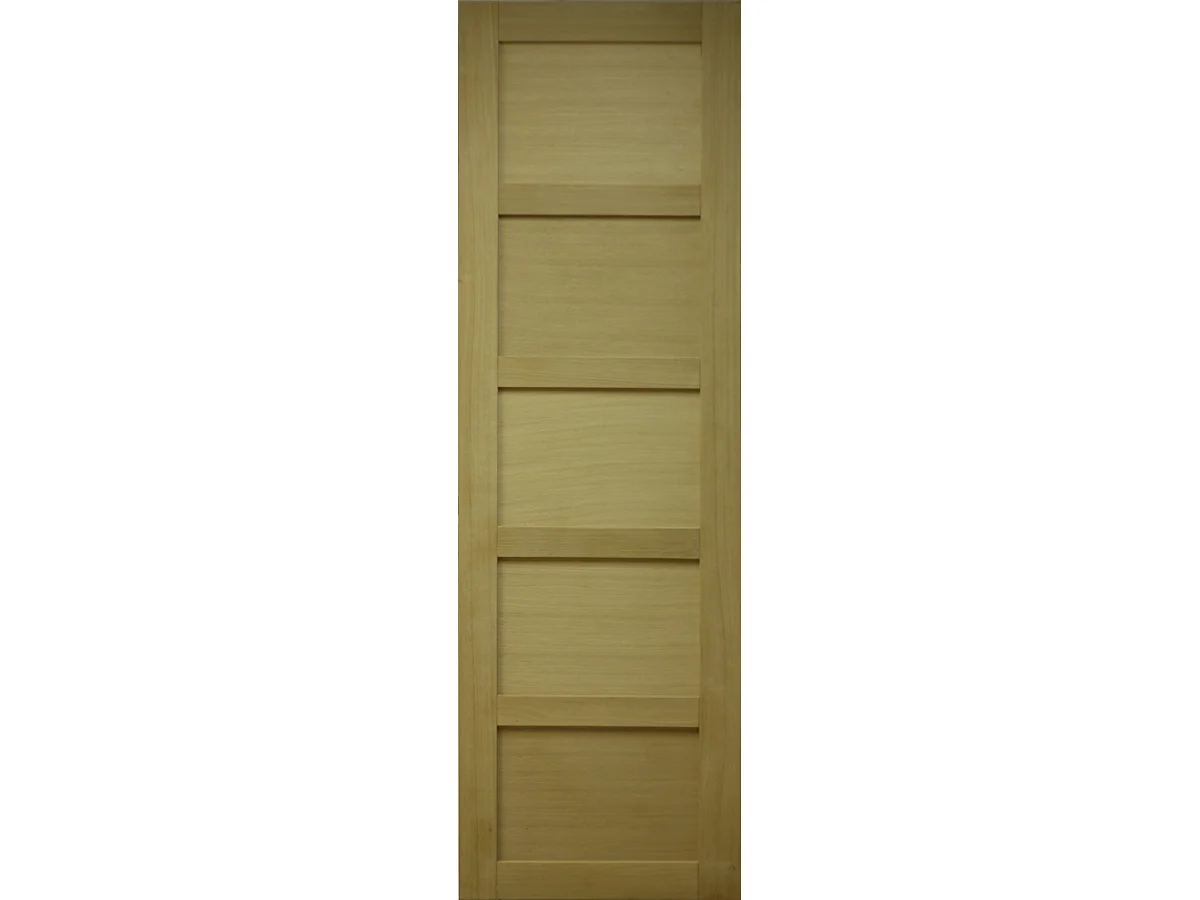 Porte Coulissante Placage Chene 5 Panneaux H204 X L63 Gd Menuiseries