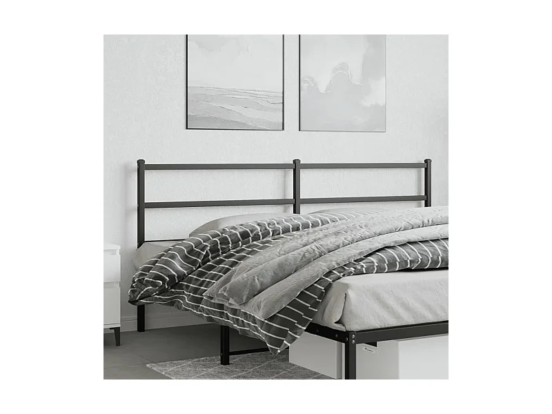 Cabeceira de cama 193 cm metal preto