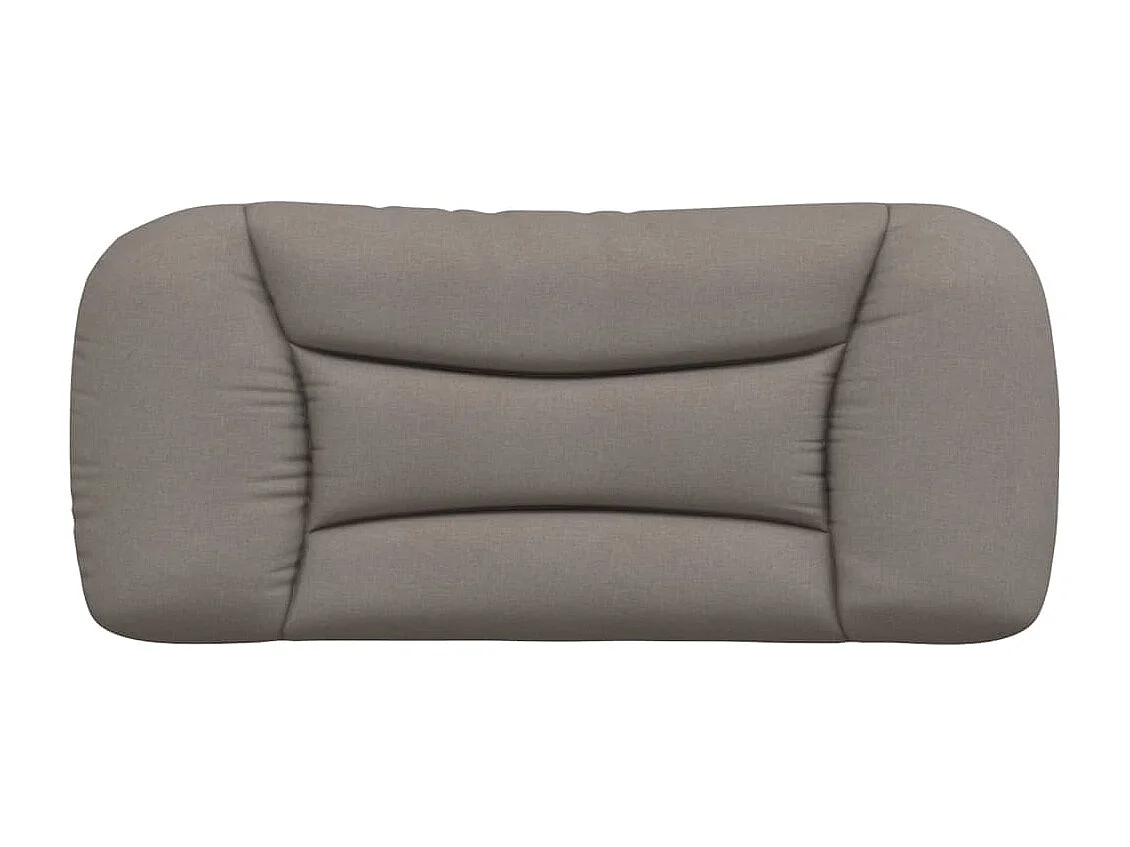 Coussin de tête de lit taupe 90 cm tissu