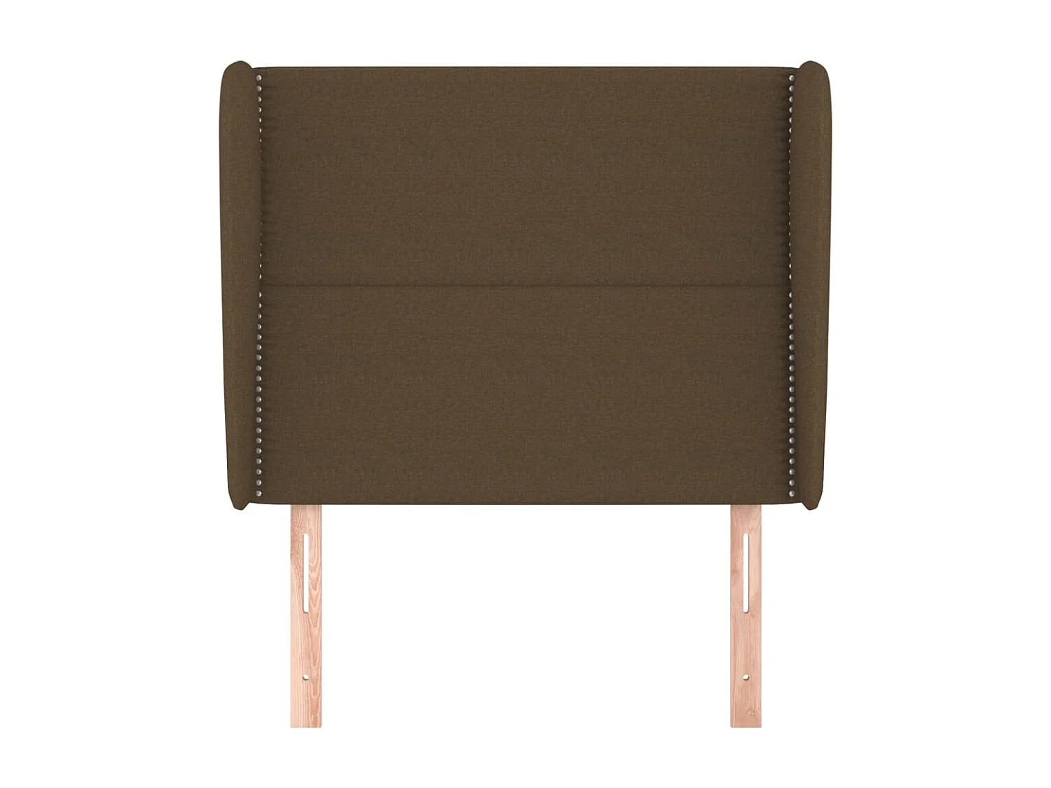 Tête de lit avec oreilles Marron foncé 83x23x118/128 cm Tissu