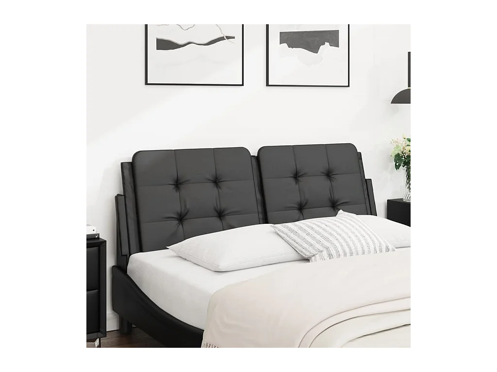 Cuscino Testiera Nero 120 cm in Similpelle