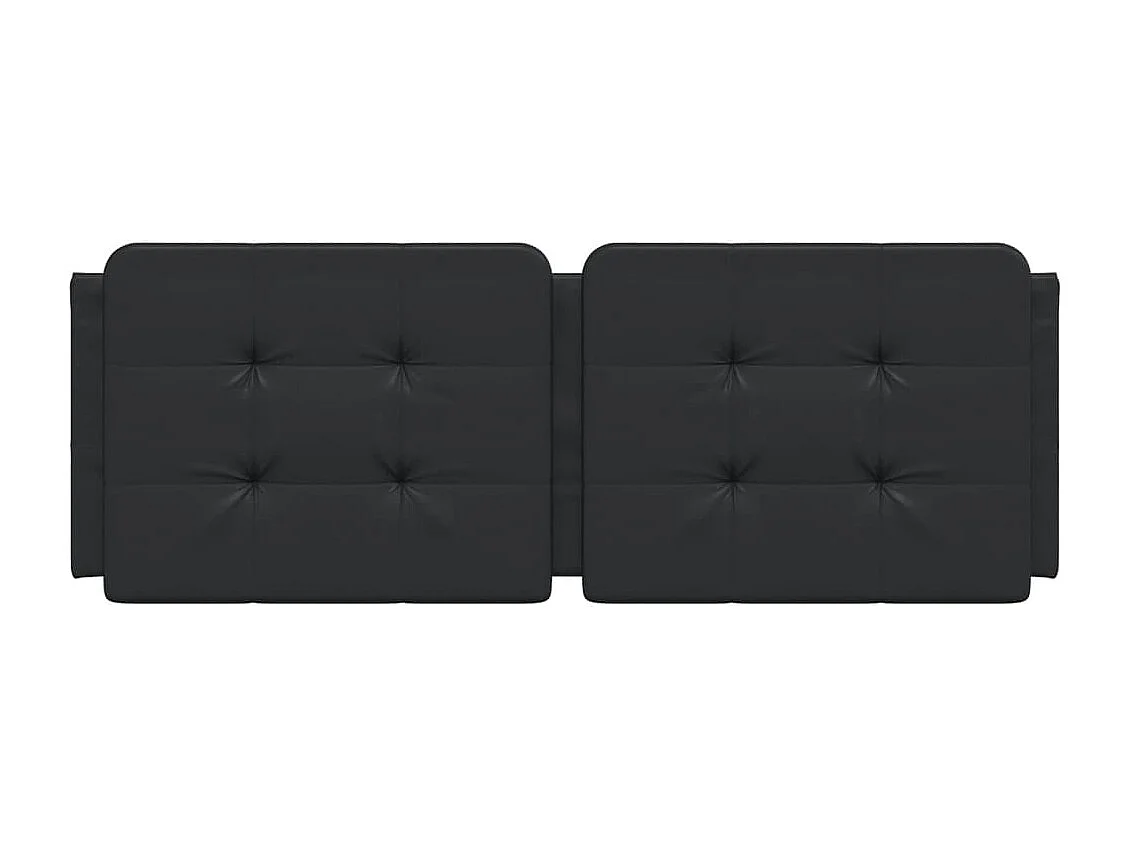 Coussin de tête de lit noir 120 cm similicuir