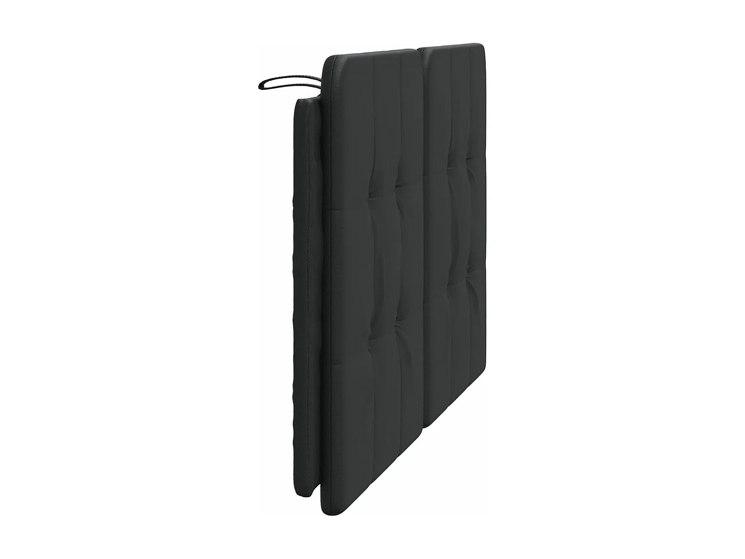 Coussin de tête de lit noir 120 cm similicuir