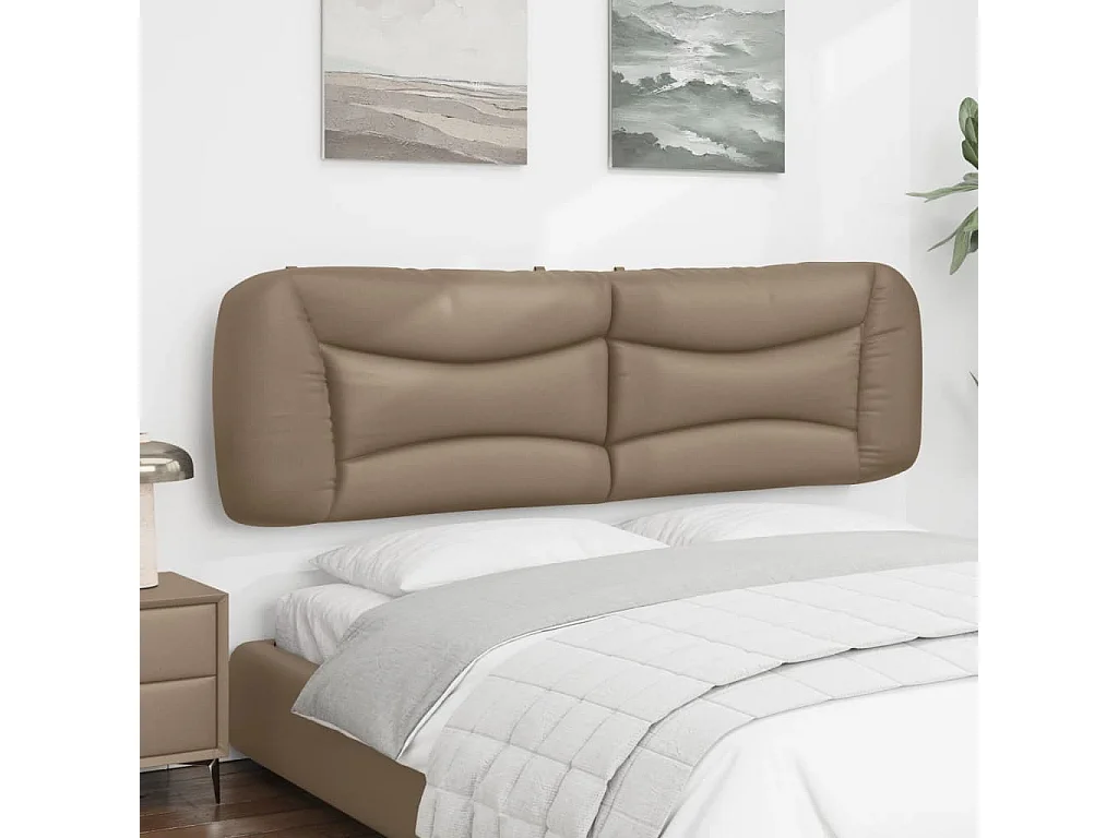 Coussin de tête de lit cappuccino 180 cm similicuir