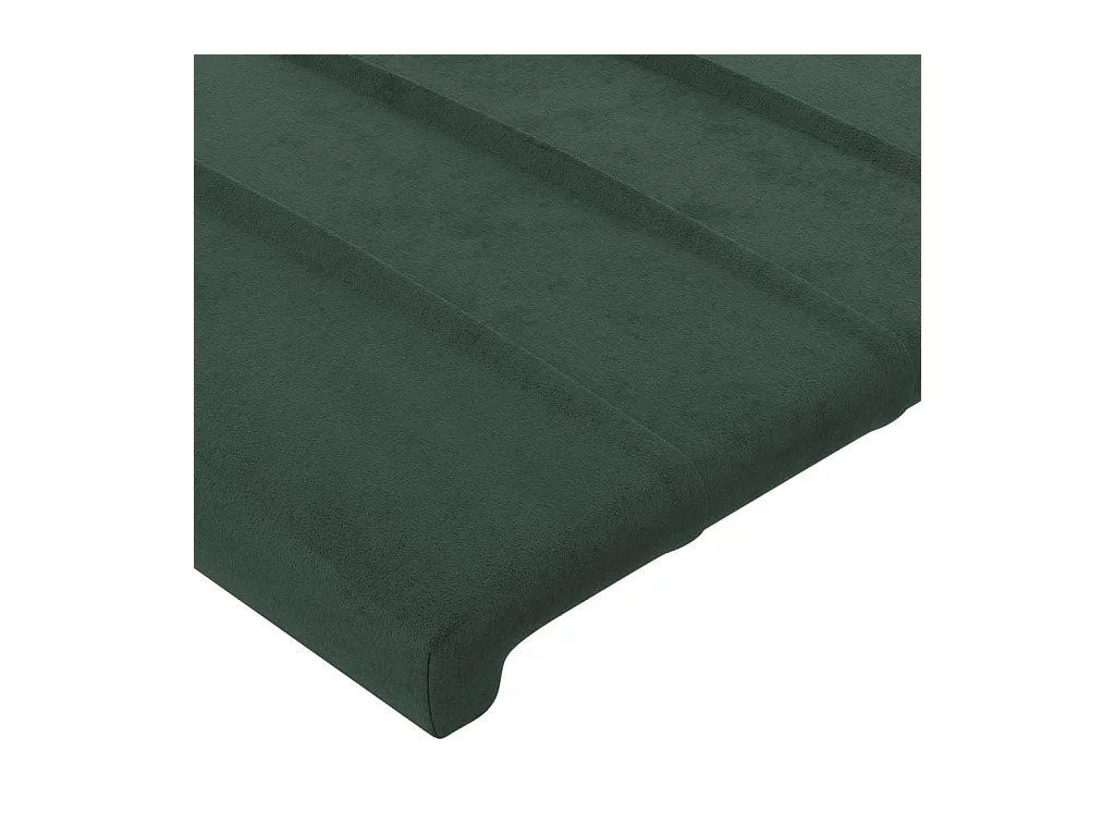 Tête de lit à LED Vert foncé 200x5x118/128 cm Velours