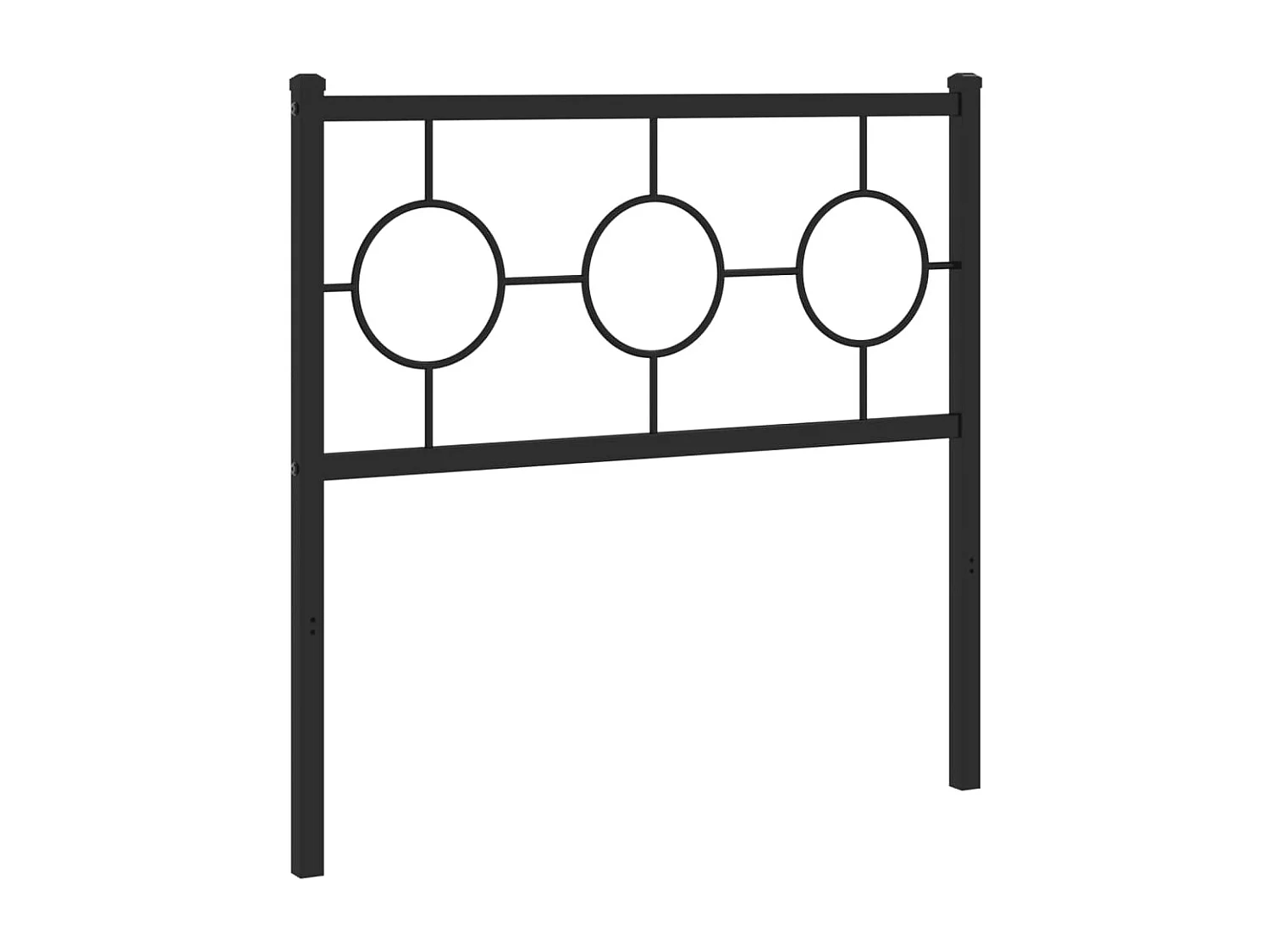 Cabeceira de cama 90 cm metal preto