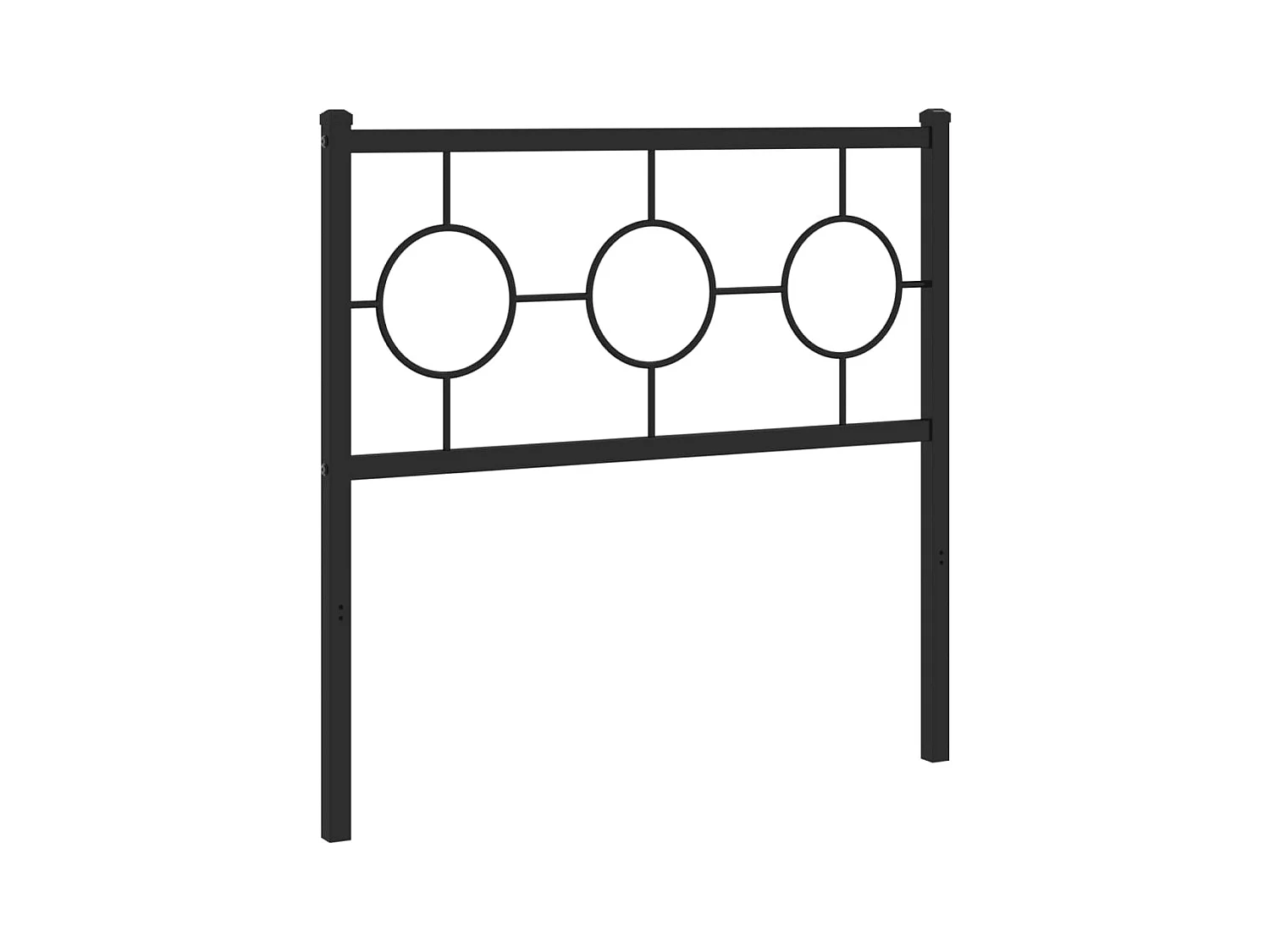 Tête de lit métal noir 90 cm