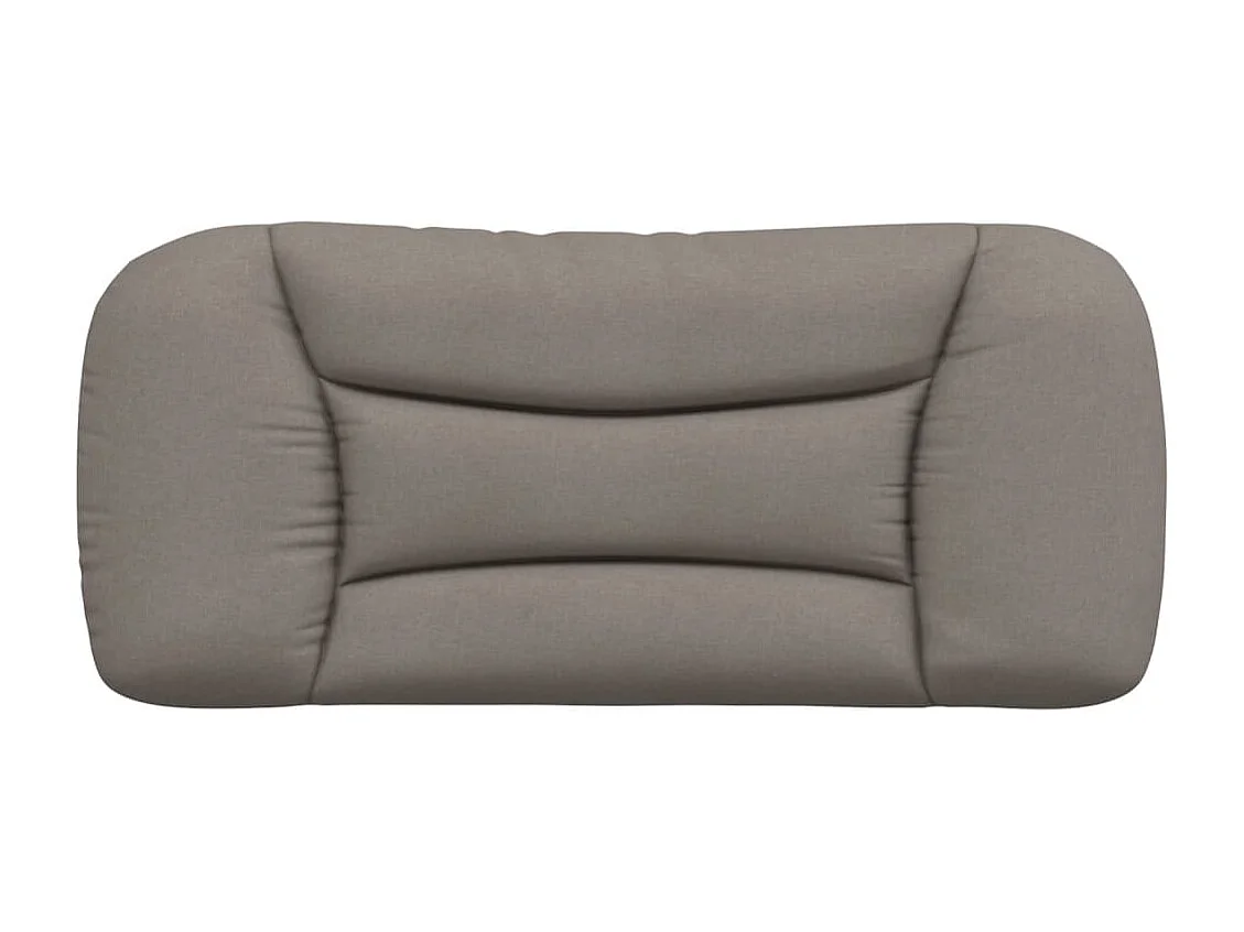 Coussin de tête de lit taupe 80 cm tissu