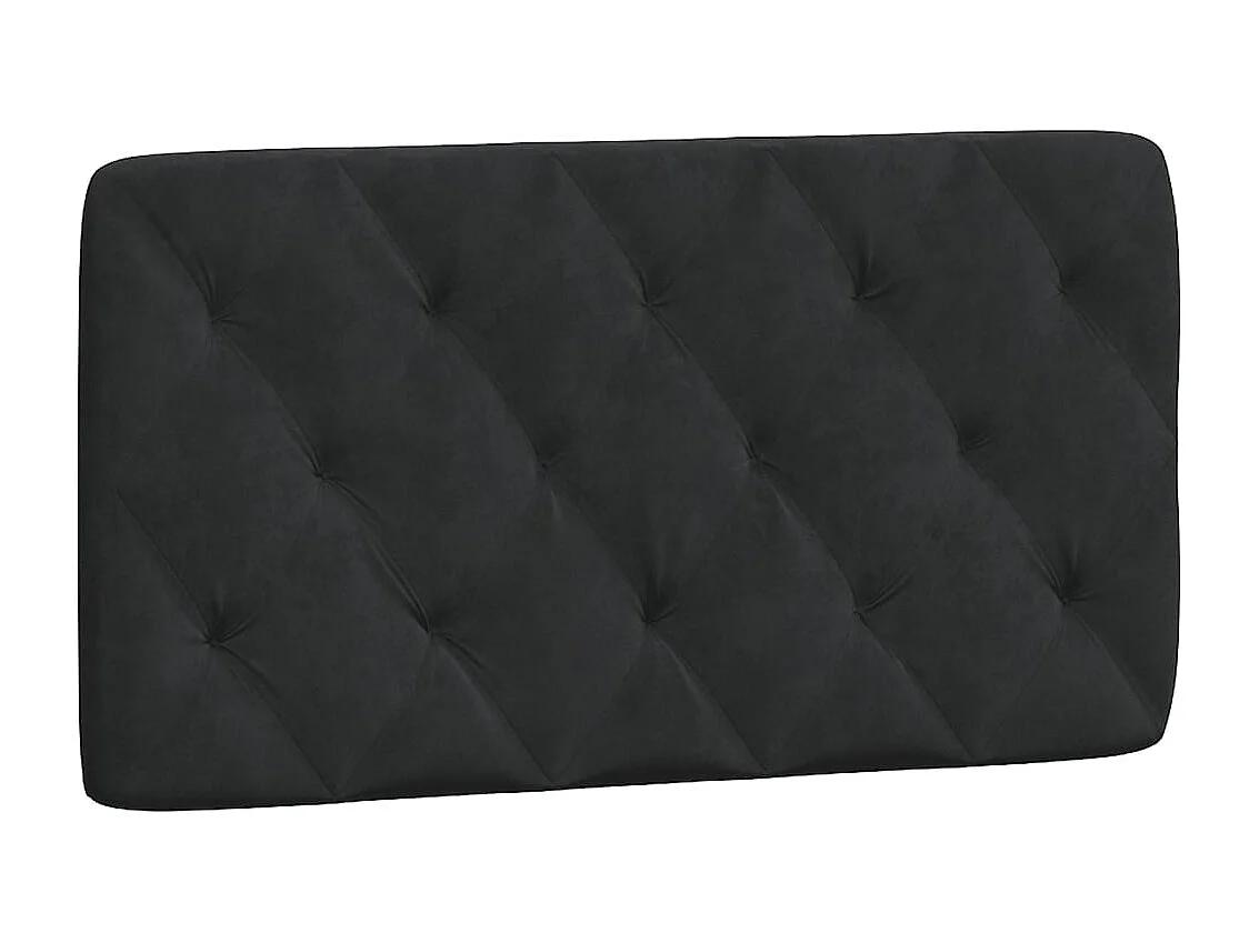 Coussin de tête de lit noir 100 cm velours