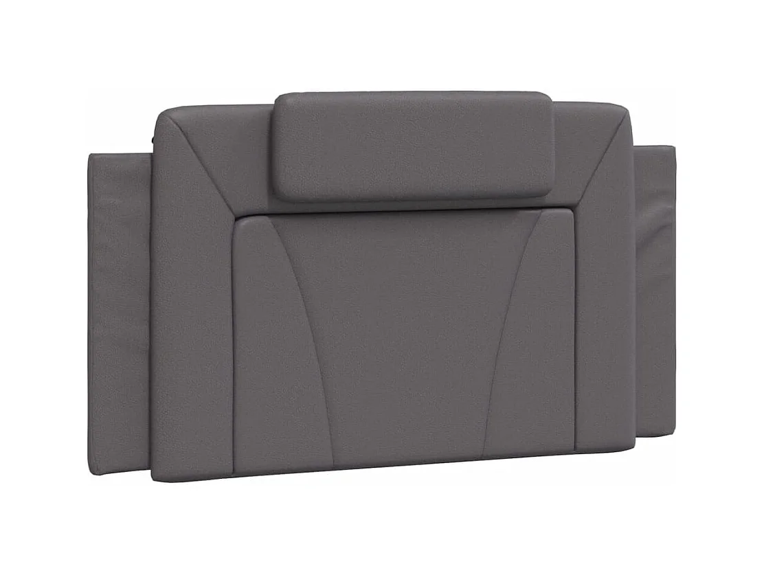 Coussin de tête de lit gris 100 cm similicuir