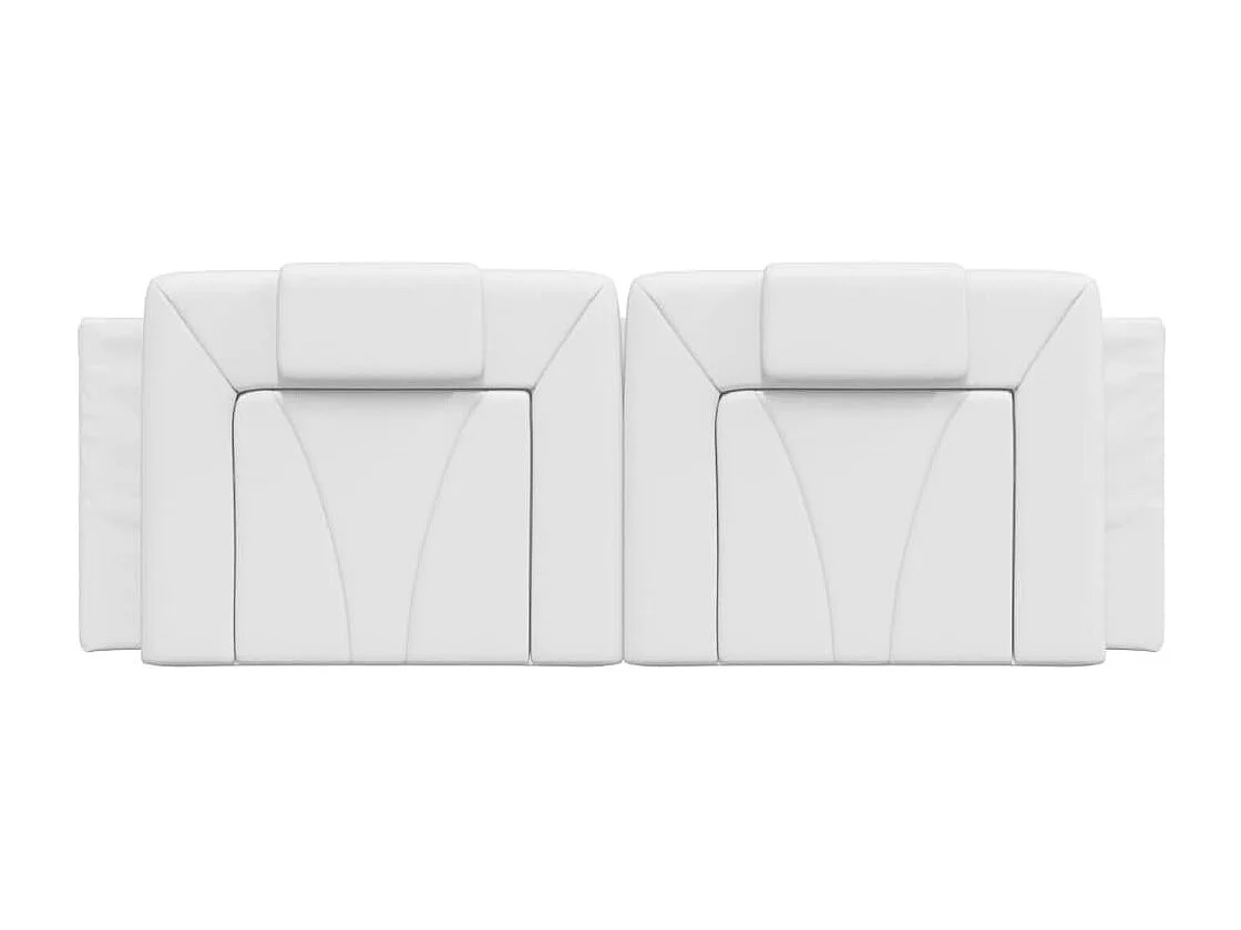 Almofadão de cabeceira 120 cm couro artificial branco