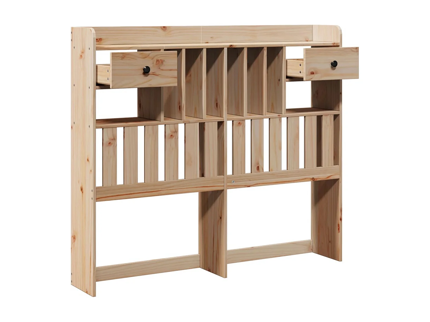 Cabecero de cama con almacenaje madera maciza de pino 135 cm