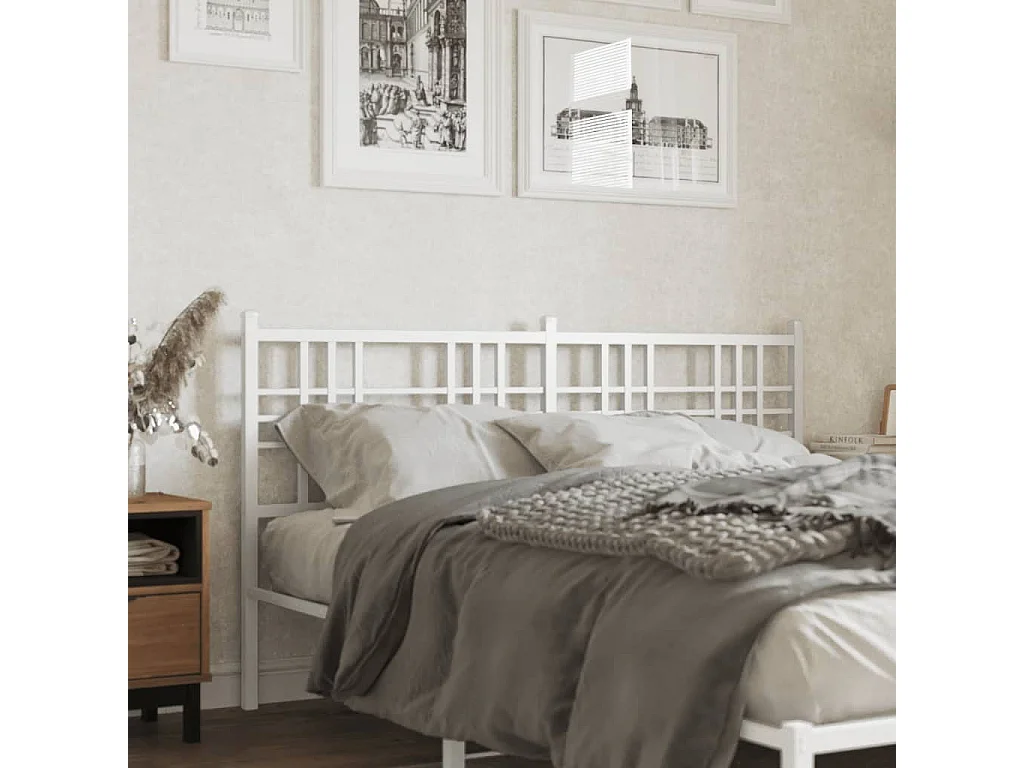 Cabecero de metal blanco 160 cm