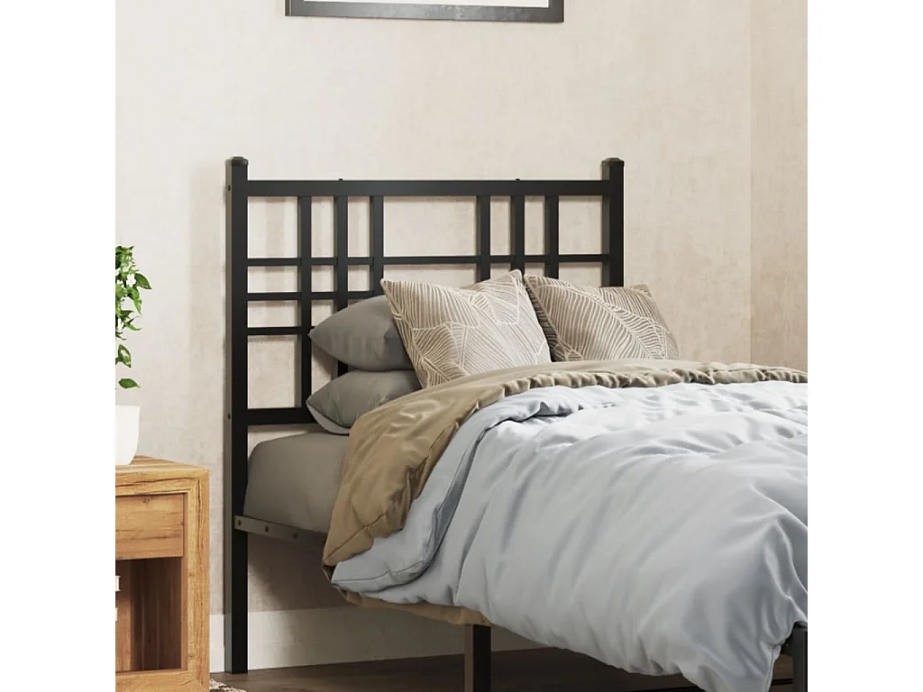 Tête de lit métal noir 80 cm