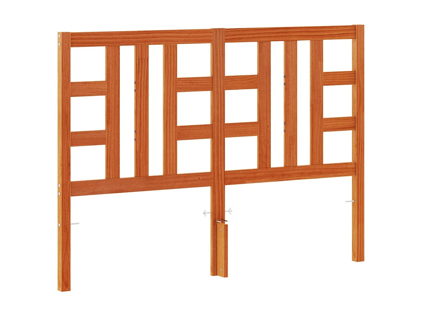 Testiera Marrone Cera 150 cm in Legno Massello di Pino