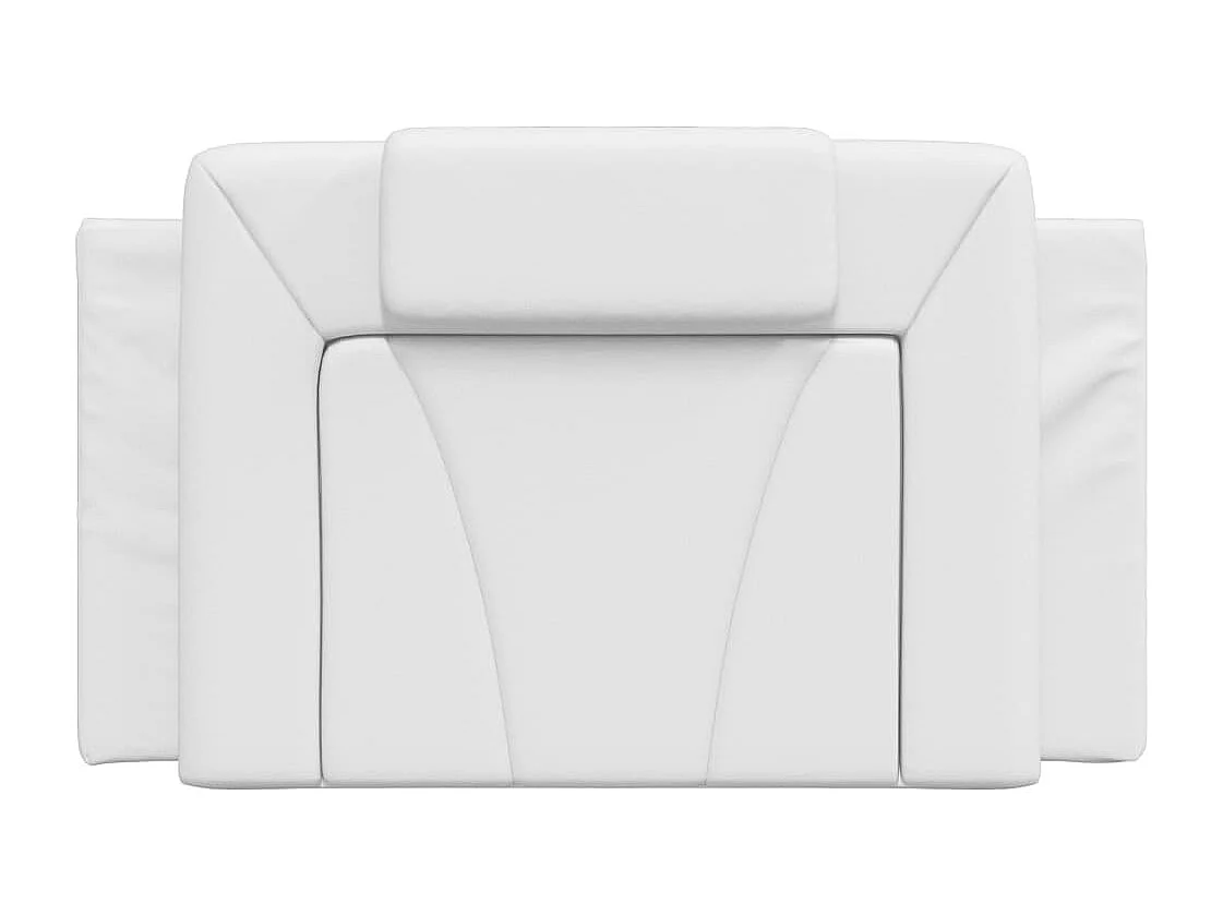 Coussin de tête de lit blanc 90 cm similicuir