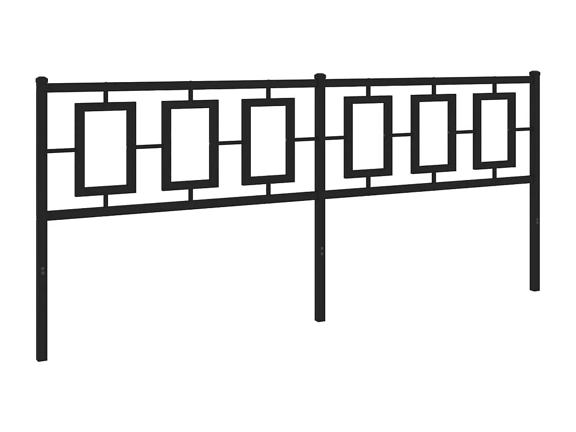 Tête de lit métal noir 200 cm