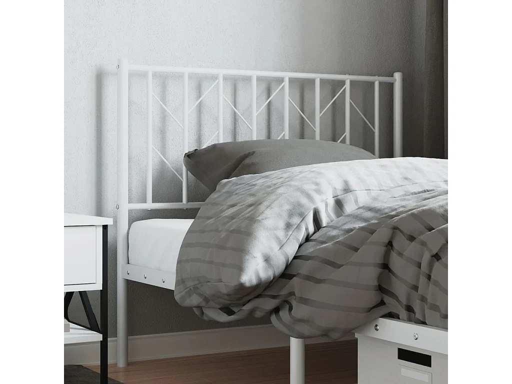 Kopfteil Metall Weiß 100 cm