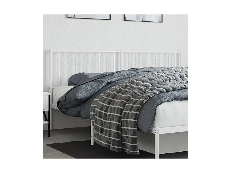 Testiera in Metallo Bianco 180 cm