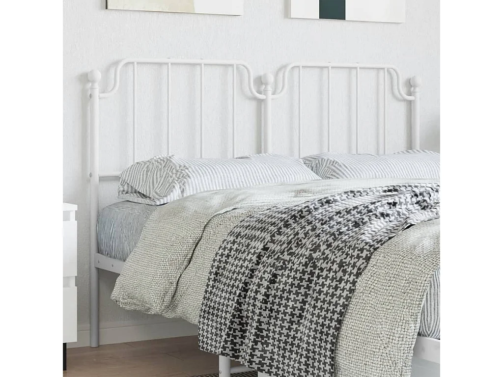 Kopfteil Metall Weiß 150 cm