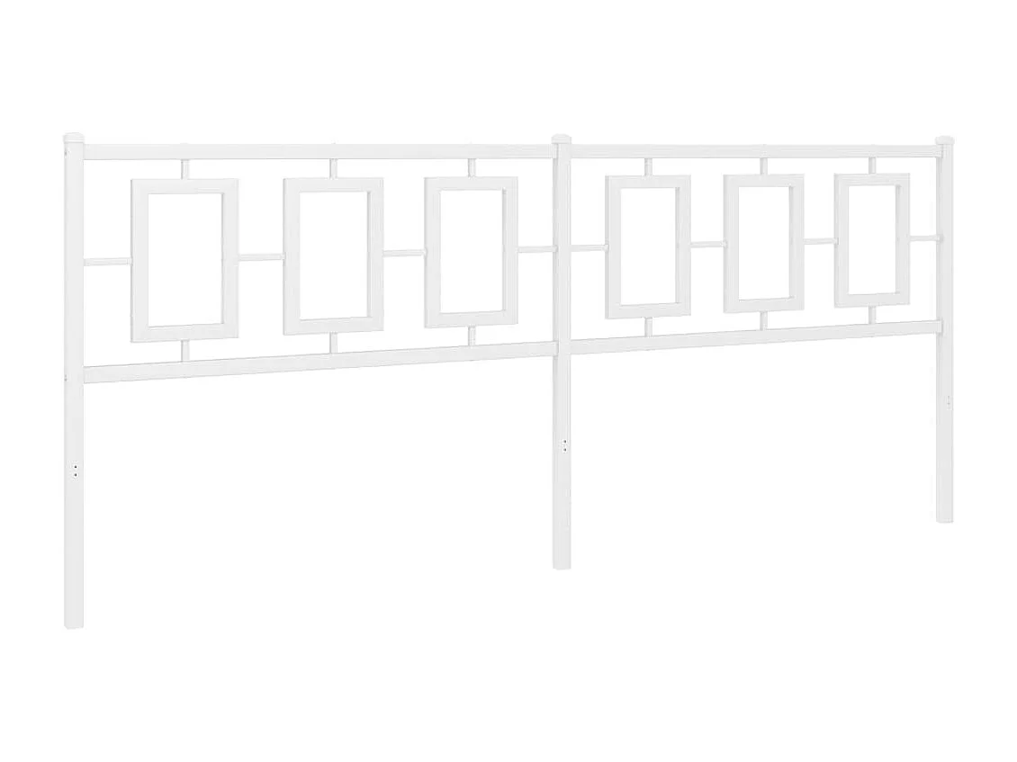 Tête de lit métal blanc 200 cm