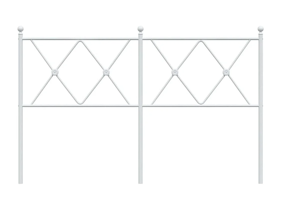 Tête de lit métal blanc 140 cm