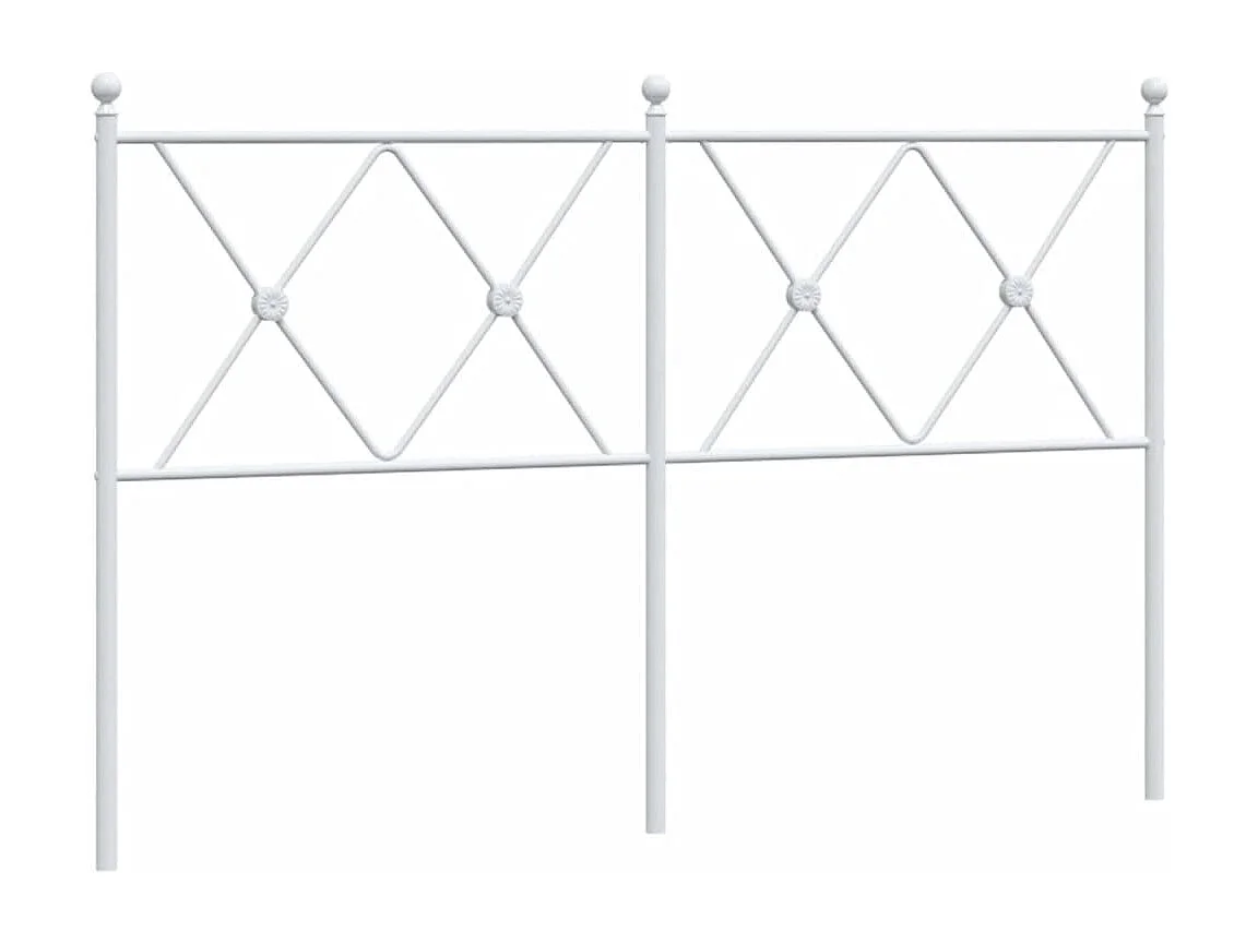 Tête de lit métal blanc 140 cm