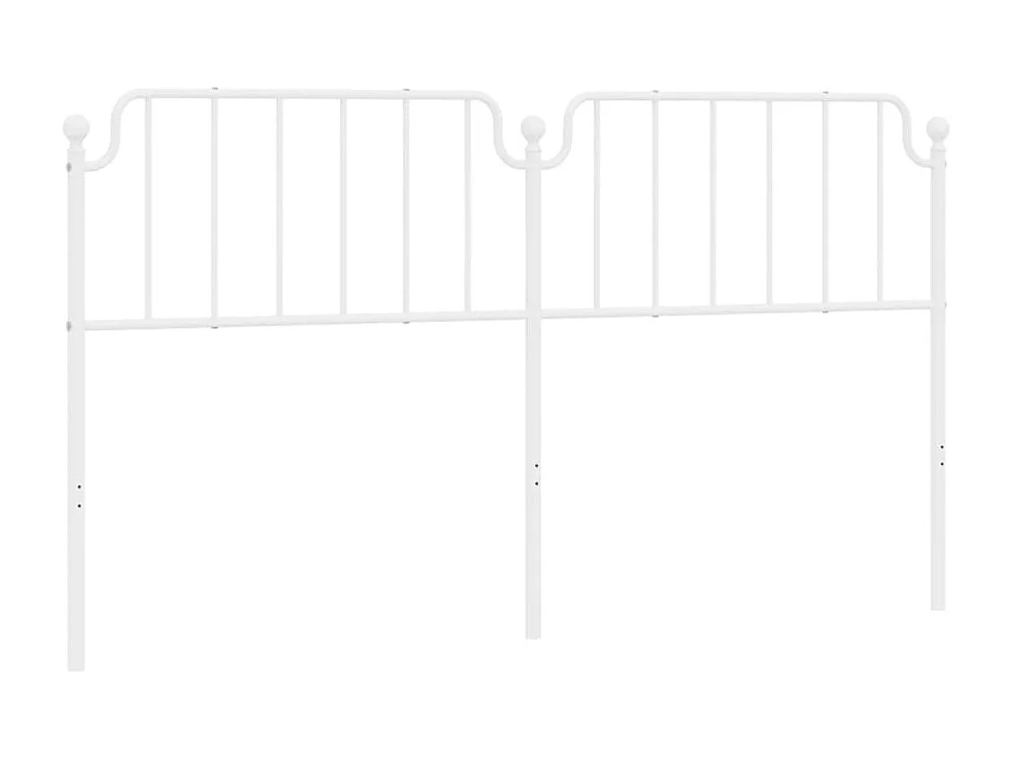 Testiera in Metallo Bianco 180 cm