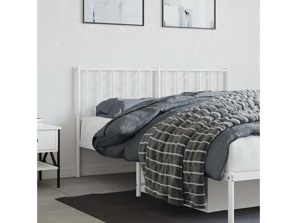 Testiera in Metallo Bianco 150 cm