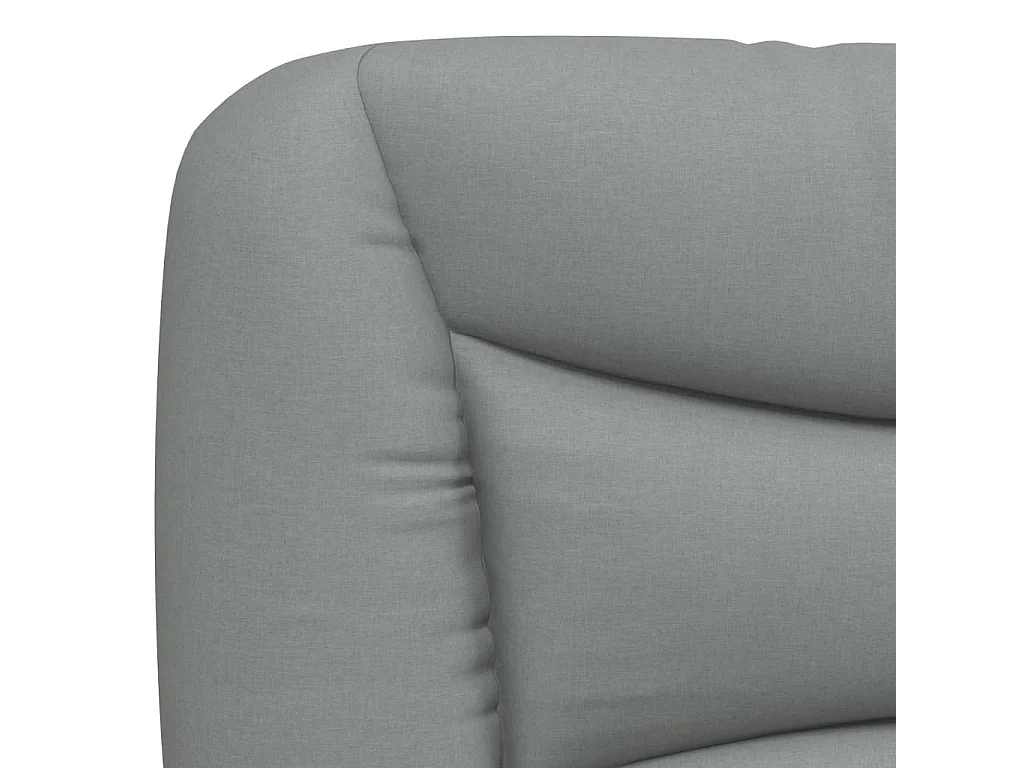 Coussin de tête de lit gris clair 140 cm tissu