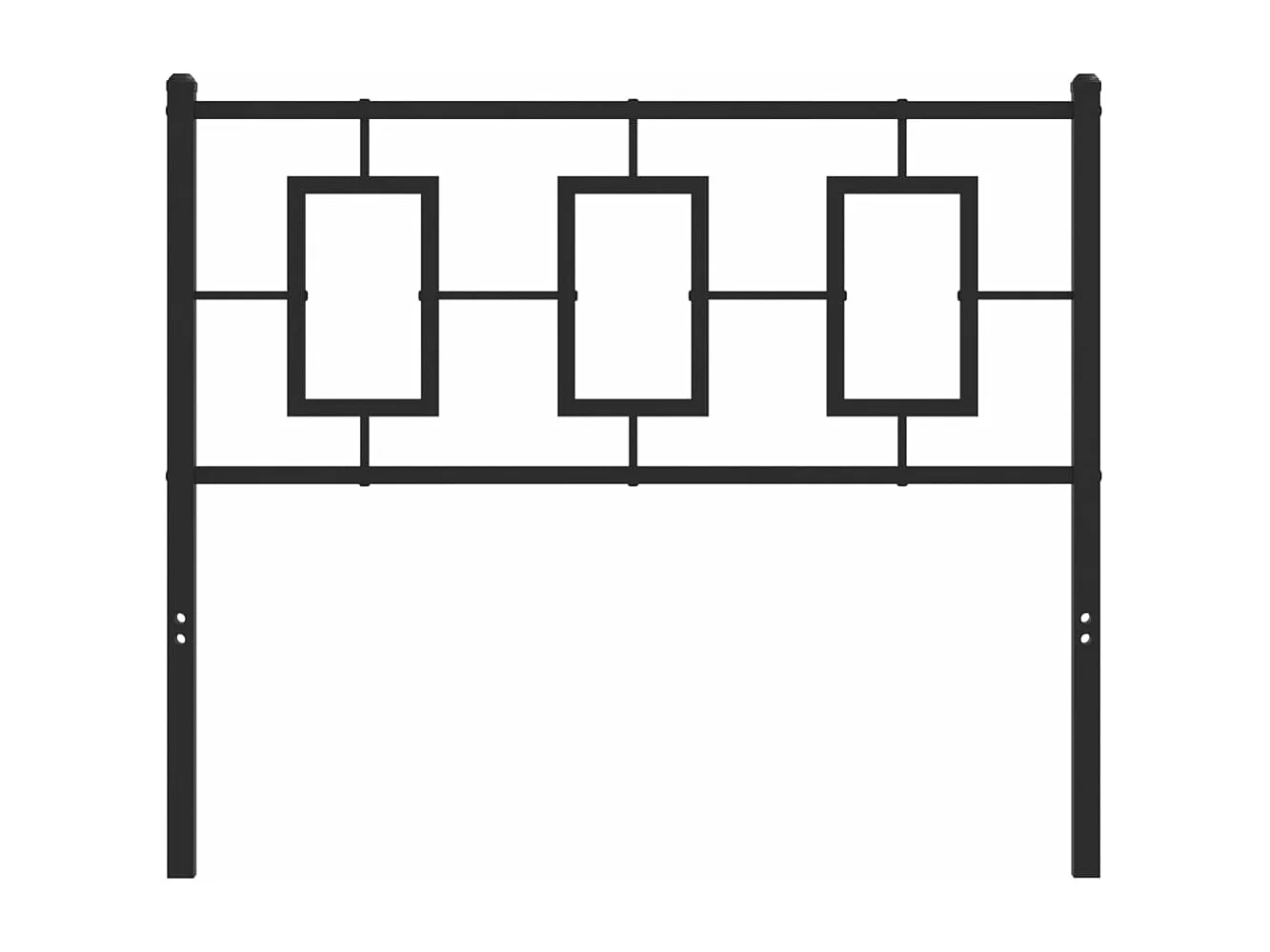 Hoofdbord 100 cm metaal zwart