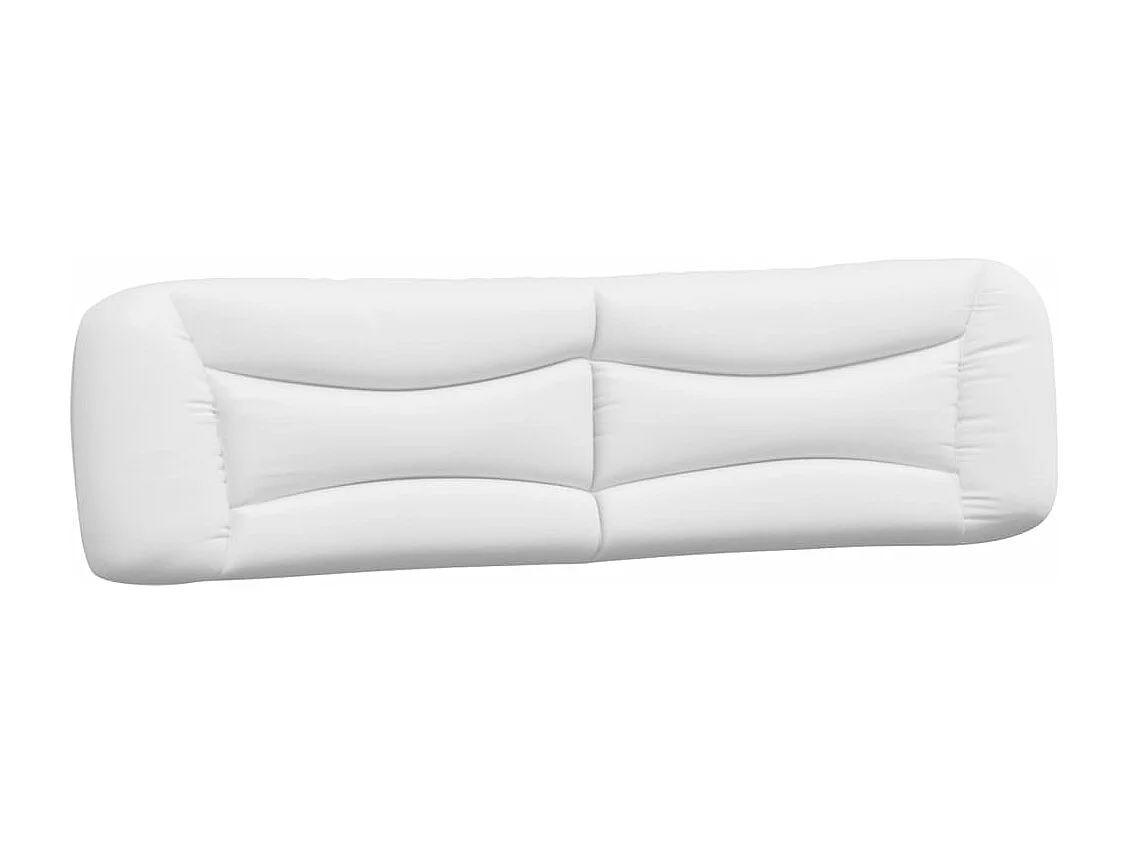 Coussin de tête de lit blanc 200 cm similicuir