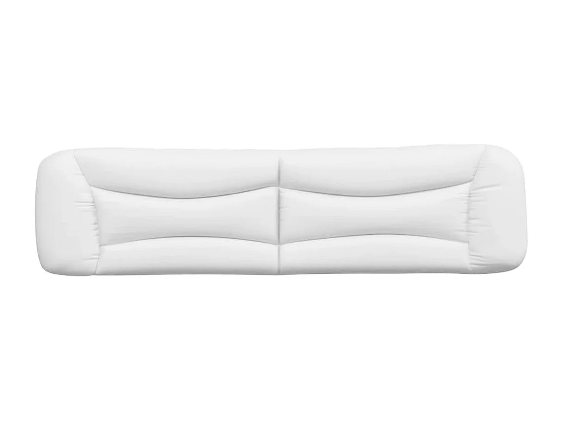 Coussin de tête de lit blanc 200 cm similicuir