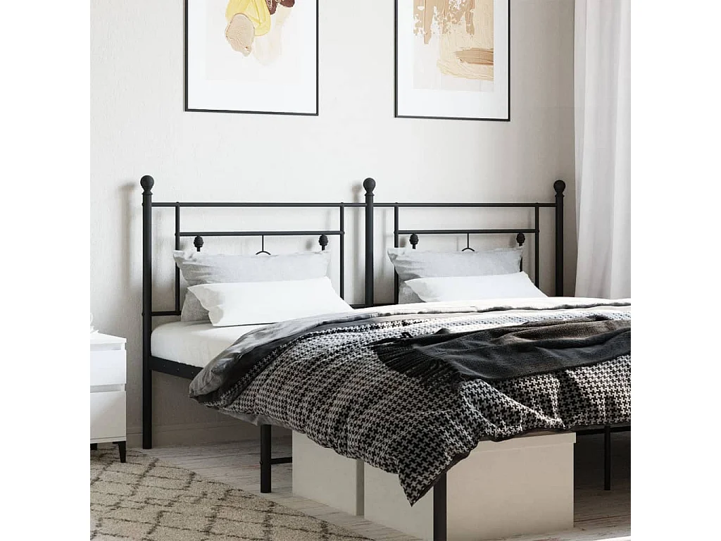 Tête de lit métal noir 180 cm