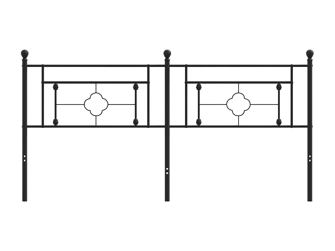 Tête de lit métal noir 180 cm