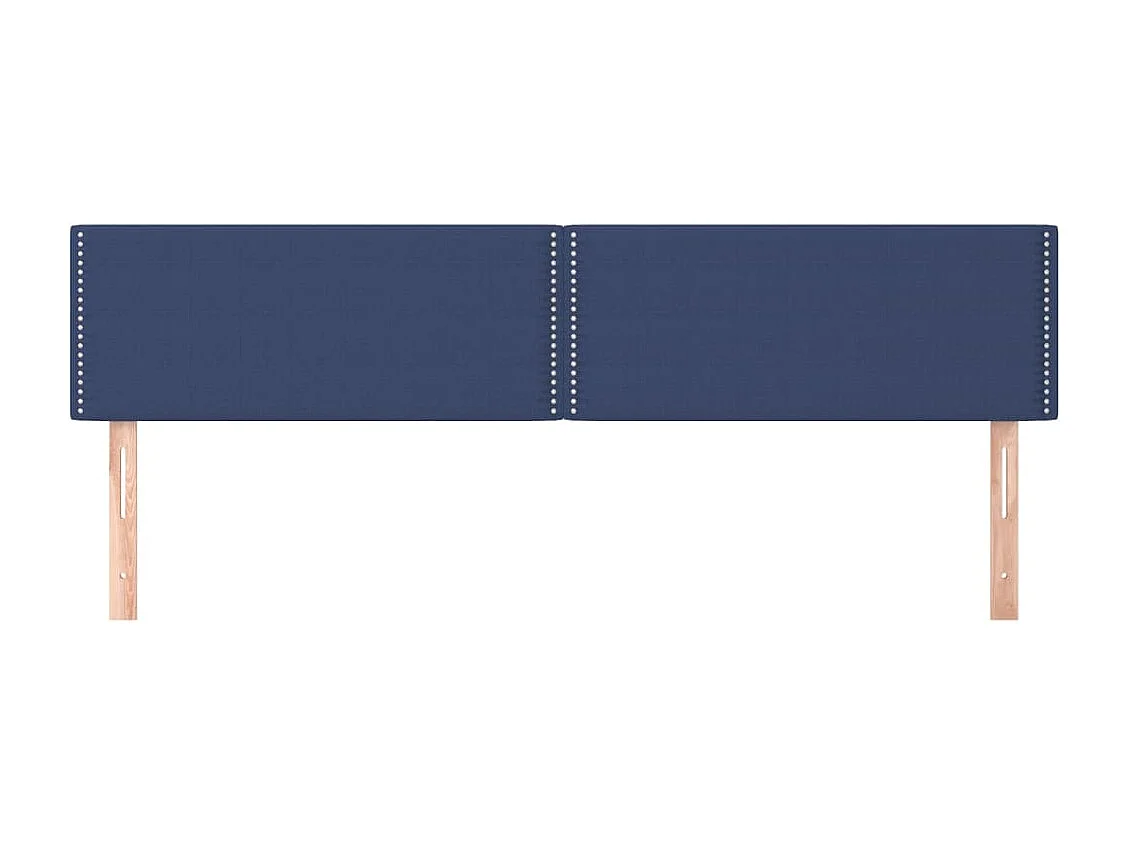 Têtes de lit 2 pcs Bleu 90x5x78/88 cm Tissu