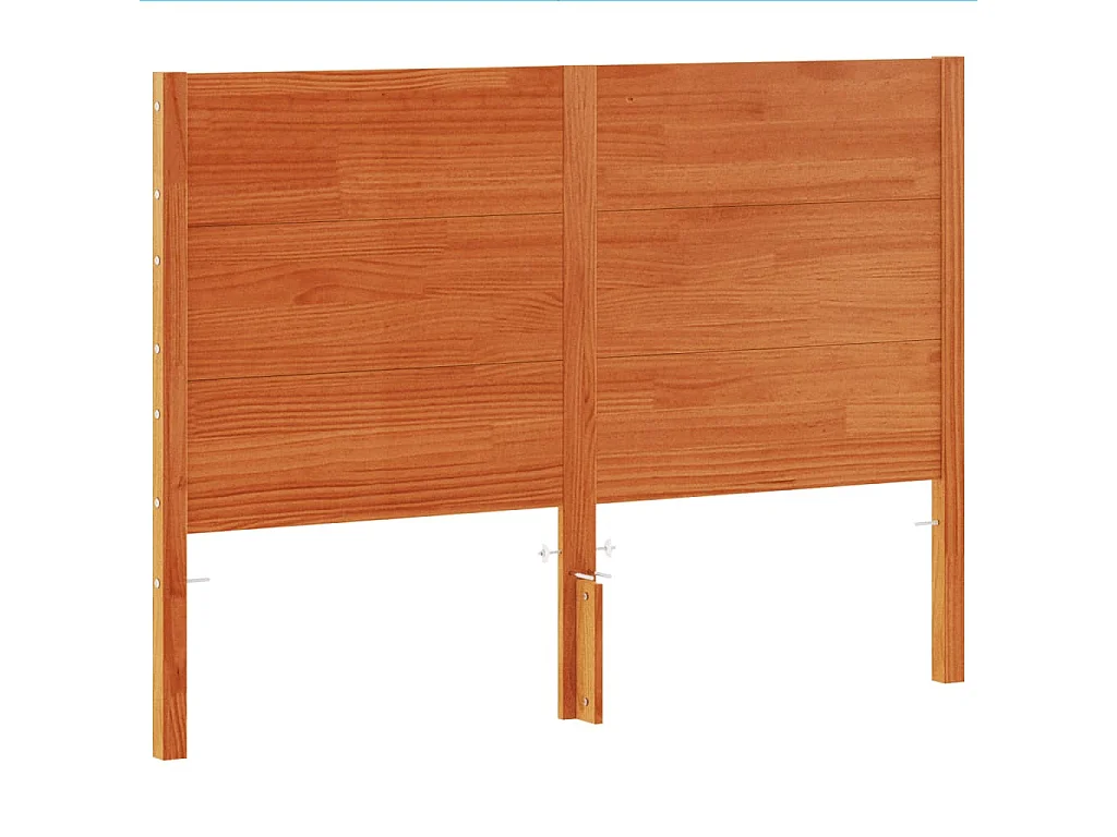 Tête de lit cire marron 160 cm bois massif de pin